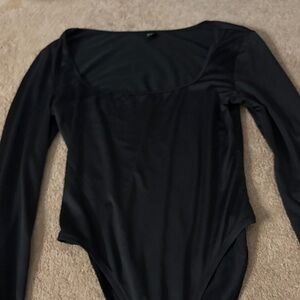 Black Long Sleeve Bodysuit